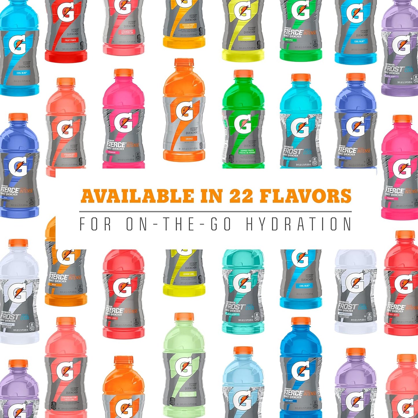 Gatorade Thirst Quencher Sports Drink, Variety Pack, 20 oz Bottles, 12 Pack